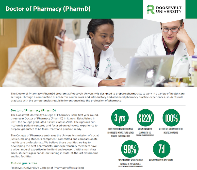 Doctor of Pharmacy factsheet